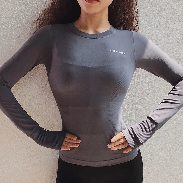 Peeli Long Sleeve Yoga Shirts Sport Top Fitness Yoga Top Gym Top Sports Wear for Women Gym Femme Jersey Mujer Running T Shirt