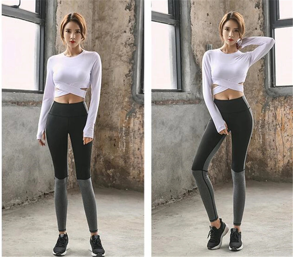 Women's Sports Wear For Fitness Running Jogging Seamless Long Sleeve Gym Woman Sport Shirt Yoga Top Female Workout Tops T-shirt