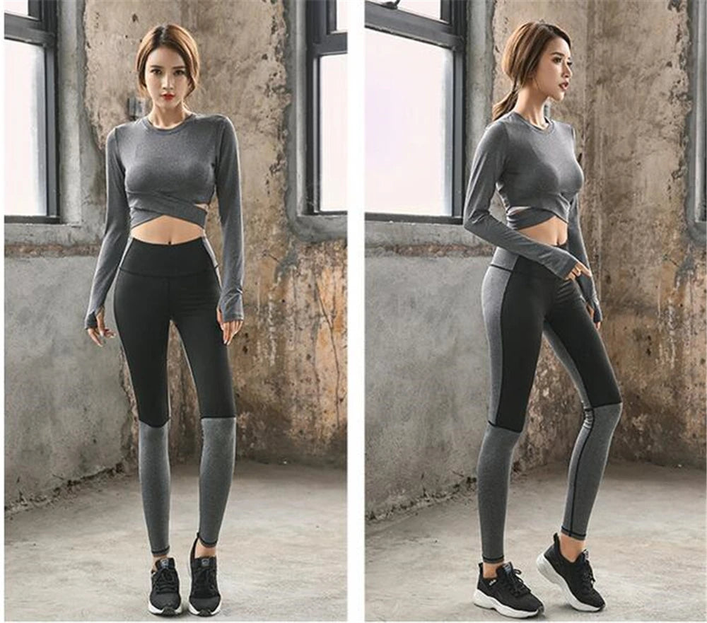 Women's Sports Wear For Fitness Running Jogging Seamless Long Sleeve Gym Woman Sport Shirt Yoga Top Female Workout Tops T-shirt